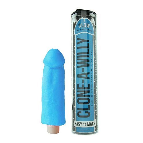 Clone-A-Willy Glow In The Dark Vibe Kit Blue