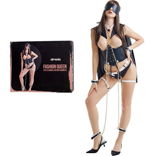 Fashion Queen Style Vegan Leather Harness
