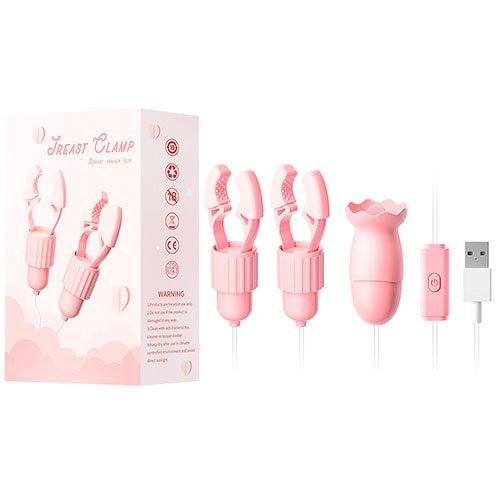 Pink Rabbit Nipple Clip Licking Lilo LL-2340-B