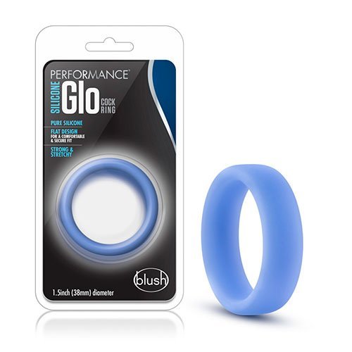 Silicone Glo Cock Ring Blue Blush Novelties BL-91167