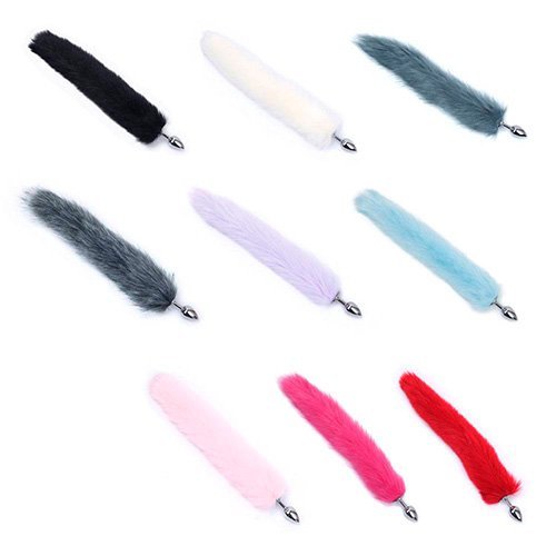 Medium Fox Tail Metal Anal Plug